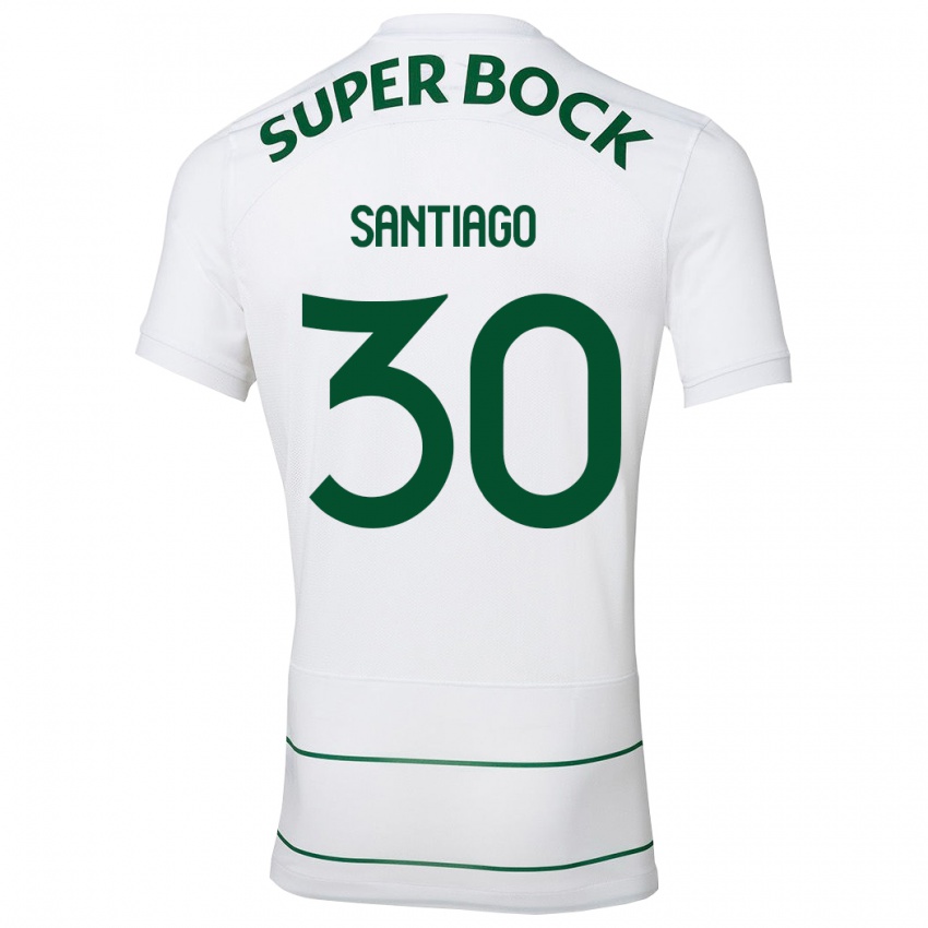 Niño Camiseta Carolina Santiago #30 Blanco 2ª Equipación 2023/24 La Camisa Perú