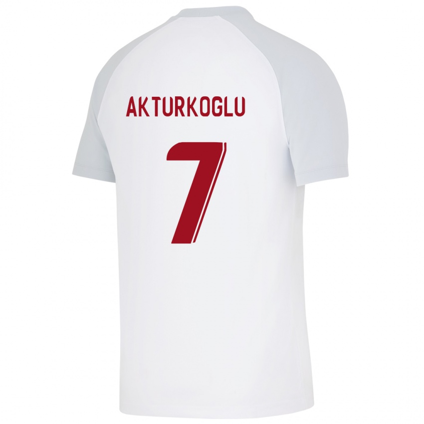 Niño Camiseta Kerem Aktürkoğlu #7 Blanco 2ª Equipación 2023/24 La Camisa Perú