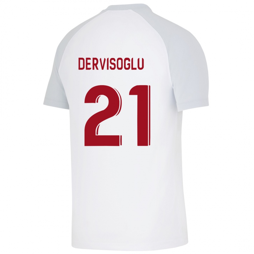 Niño Camiseta Halil Dervişoğlu #21 Blanco 2ª Equipación 2023/24 La Camisa Perú