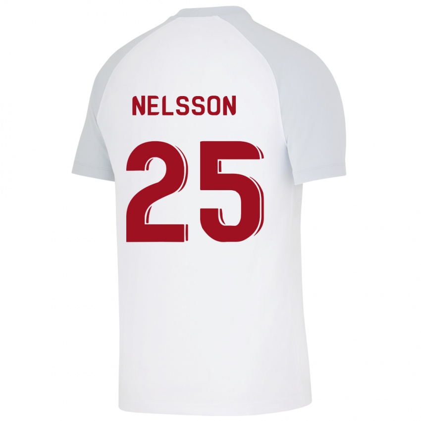 Niño Camiseta Victor Nelsson #25 Blanco 2ª Equipación 2023/24 La Camisa Perú