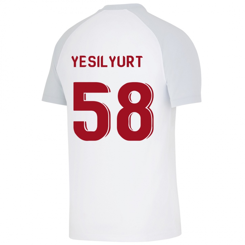 Niño Camiseta Ali Yeşilyurt #58 Blanco 2ª Equipación 2023/24 La Camisa Perú