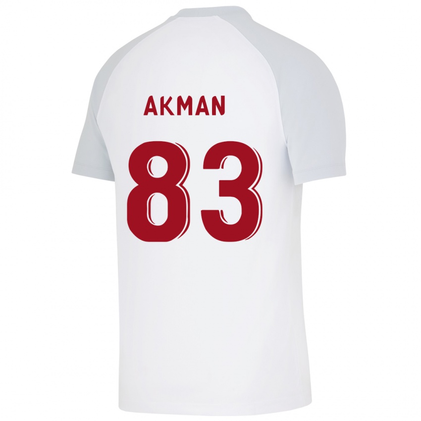 Niño Camiseta Efe Akman #83 Blanco 2ª Equipación 2023/24 La Camisa Perú