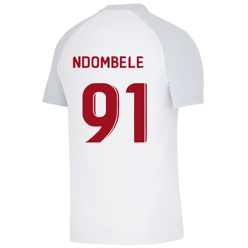 Niño Camiseta Tanguy Ndombele #91 Blanco 2ª Equipación 2023/24 La Camisa Perú