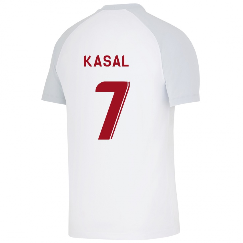 Niño Camiseta Yasin Kasal #7 Blanco 2ª Equipación 2023/24 La Camisa Perú