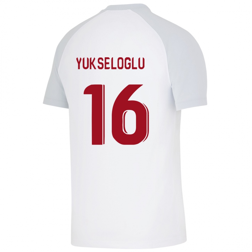 Niño Camiseta Ayaz Yükseloğlu #16 Blanco 2ª Equipación 2023/24 La Camisa Perú