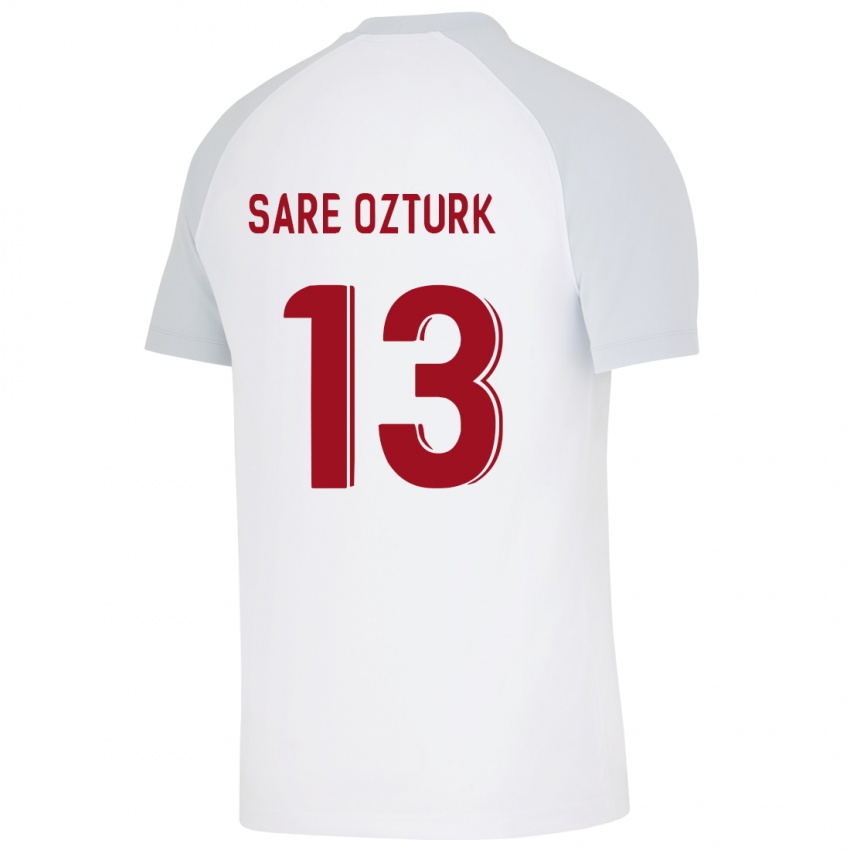 Niño Camiseta Fatma Sare Öztürk #13 Blanco 2ª Equipación 2023/24 La Camisa Perú