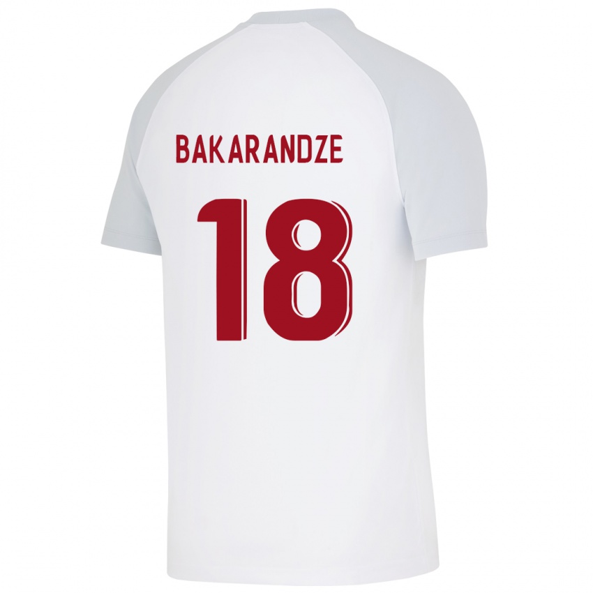 Niño Camiseta Kristina Bakarandze #18 Blanco 2ª Equipación 2023/24 La Camisa Perú