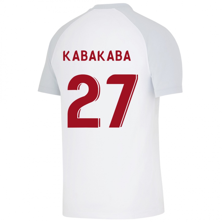 Niño Camiseta Naomie Kabakaba #27 Blanco 2ª Equipación 2023/24 La Camisa Perú