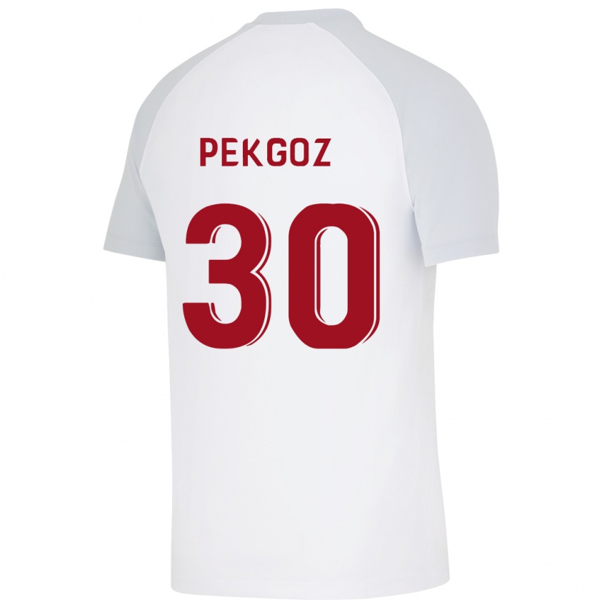 Niño Camiseta Berra Pekgöz #30 Blanco 2ª Equipación 2023/24 La Camisa Perú