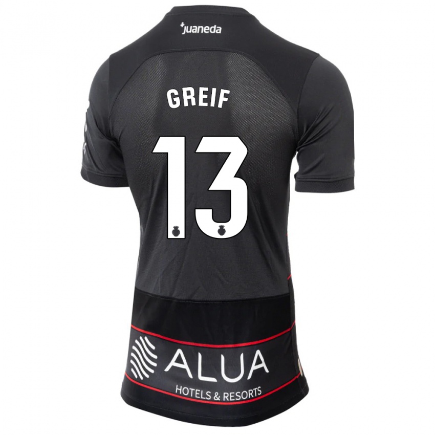 Niño Camiseta Dominik Greif #13 Negro 2ª Equipación 2023/24 La Camisa Perú