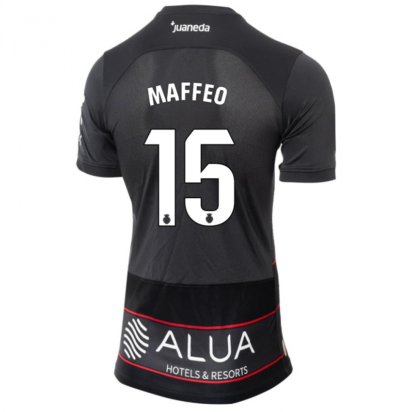 Niño Camiseta Pablo Maffeo #15 Negro 2ª Equipación 2023/24 La Camisa Perú