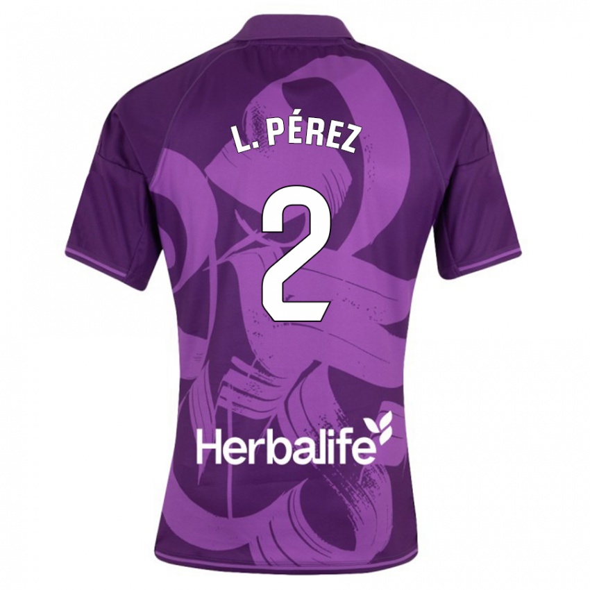 Niño Camiseta Luis Pérez #2 Violeta 2ª Equipación 2023/24 La Camisa Perú