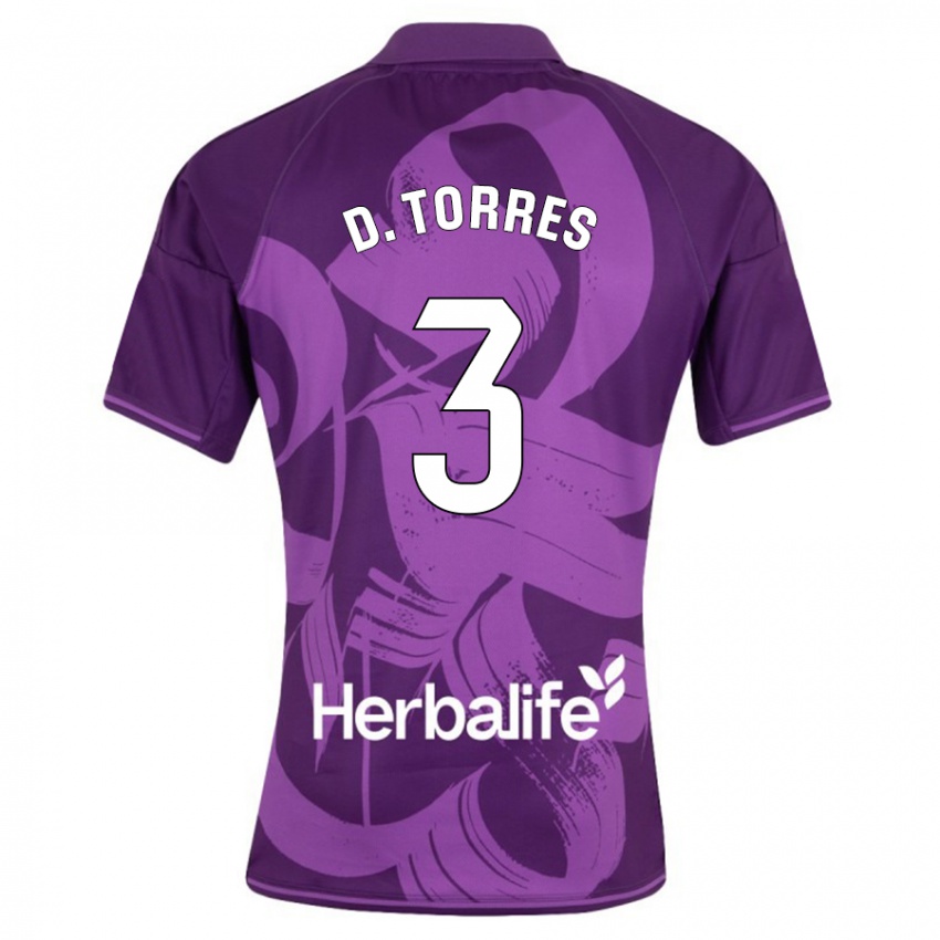 Niño Camiseta David Torres #3 Violeta 2ª Equipación 2023/24 La Camisa Perú