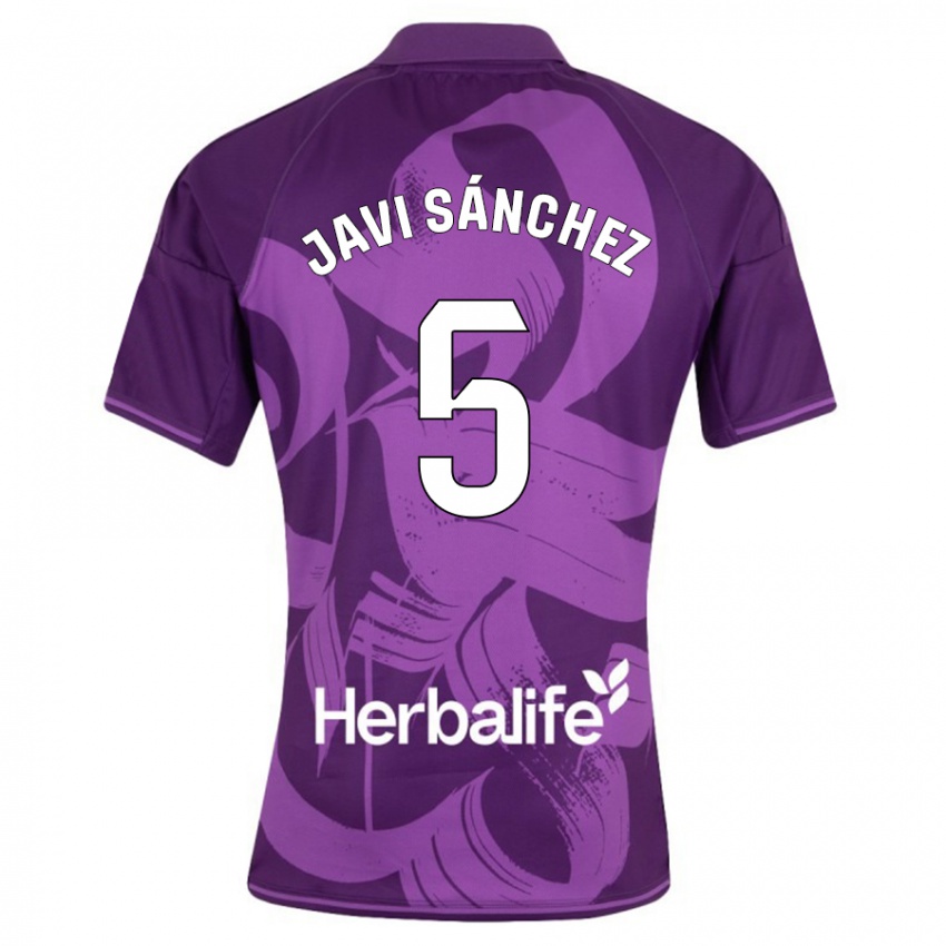 Niño Camiseta Javi Sánchez #5 Violeta 2ª Equipación 2023/24 La Camisa Perú