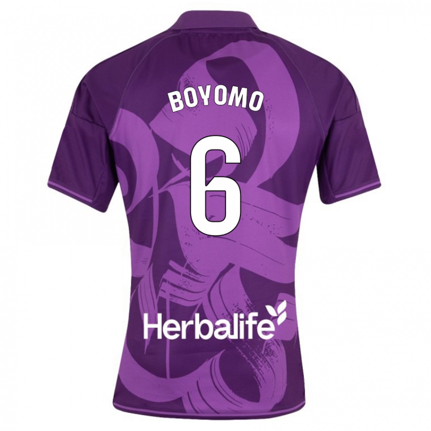 Niño Camiseta Enzo Boyomo #6 Violeta 2ª Equipación 2023/24 La Camisa Perú