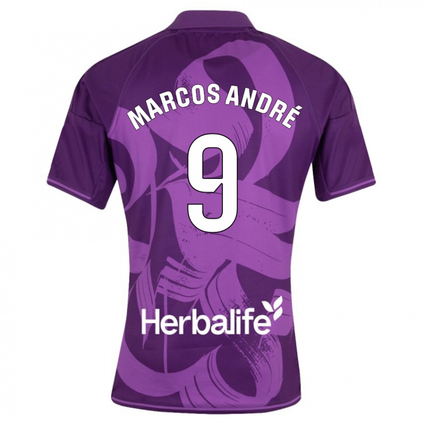 Niño Camiseta Marcos André #9 Violeta 2ª Equipación 2023/24 La Camisa Perú