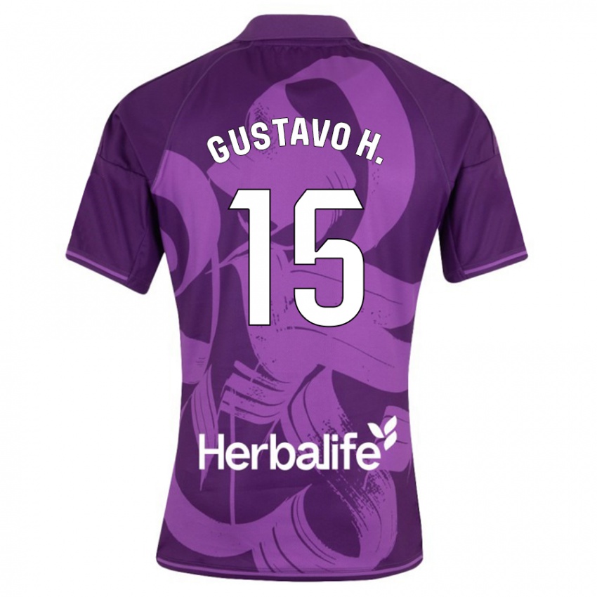 Niño Camiseta Gustavo Henrique #15 Violeta 2ª Equipación 2023/24 La Camisa Perú