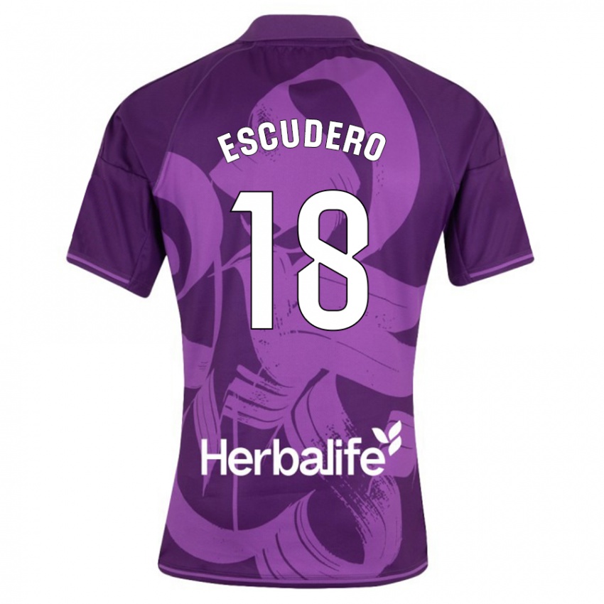 Niño Camiseta Sergio Escudero #18 Violeta 2ª Equipación 2023/24 La Camisa Perú