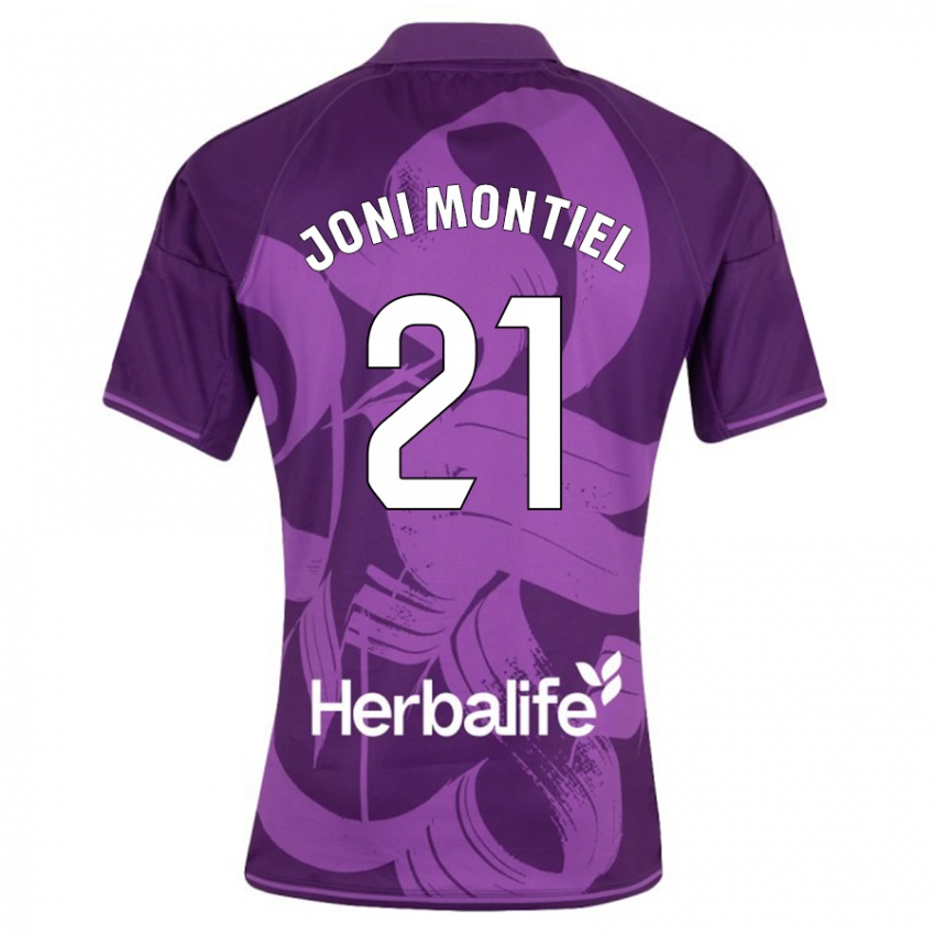 Niño Camiseta Joni Montiel #21 Violeta 2ª Equipación 2023/24 La Camisa Perú