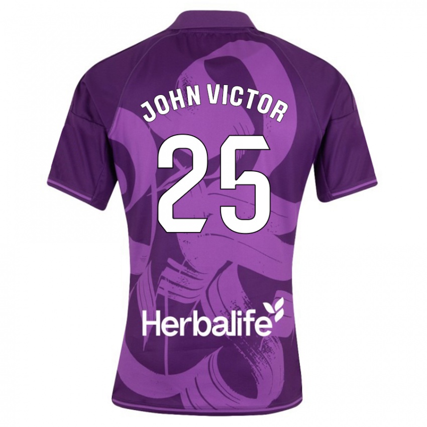 Niño Camiseta John Victor #25 Violeta 2ª Equipación 2023/24 La Camisa Perú