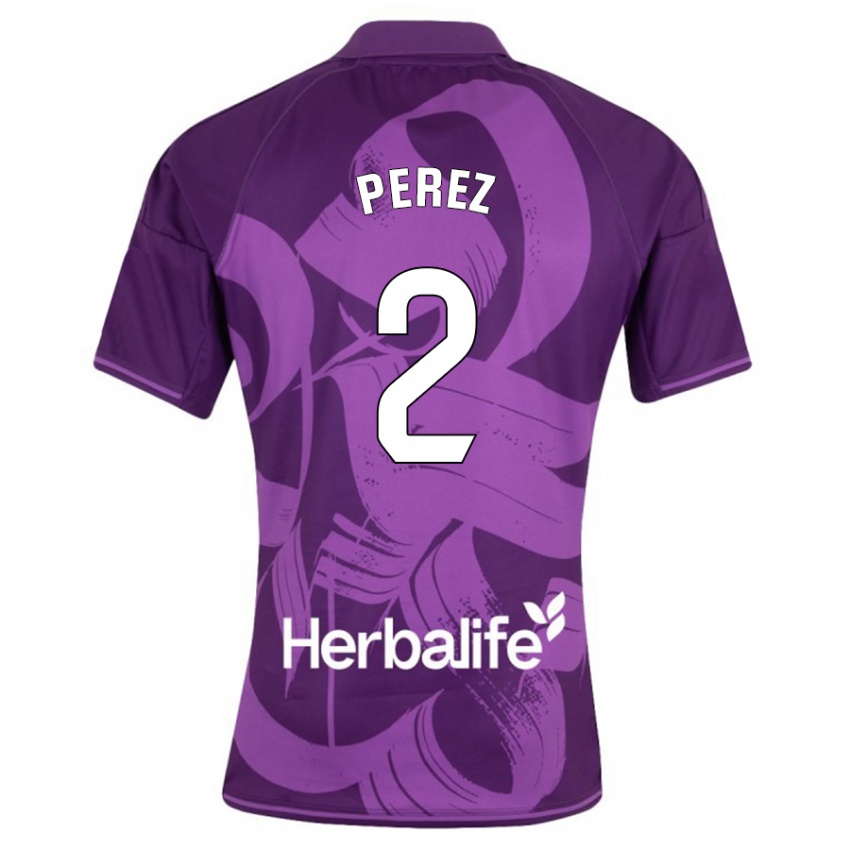 Niño Camiseta Iker Pérez #2 Violeta 2ª Equipación 2023/24 La Camisa Perú