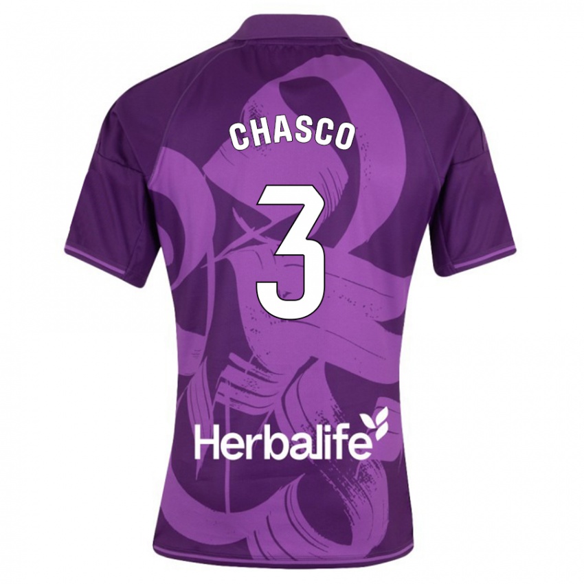 Niño Camiseta Raúl Chasco #3 Violeta 2ª Equipación 2023/24 La Camisa Perú