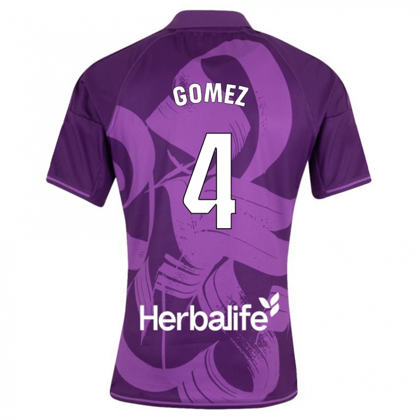 Niño Camiseta Adrián Gómez #4 Violeta 2ª Equipación 2023/24 La Camisa Perú