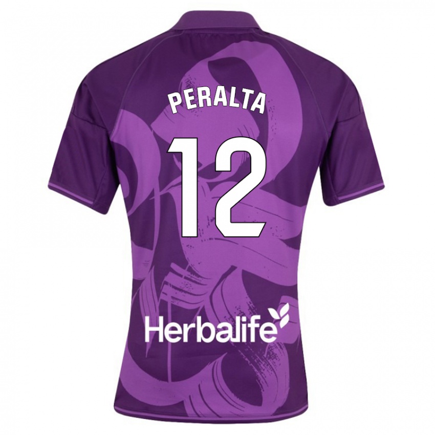 Niño Camiseta Fernando Peralta #12 Violeta 2ª Equipación 2023/24 La Camisa Perú