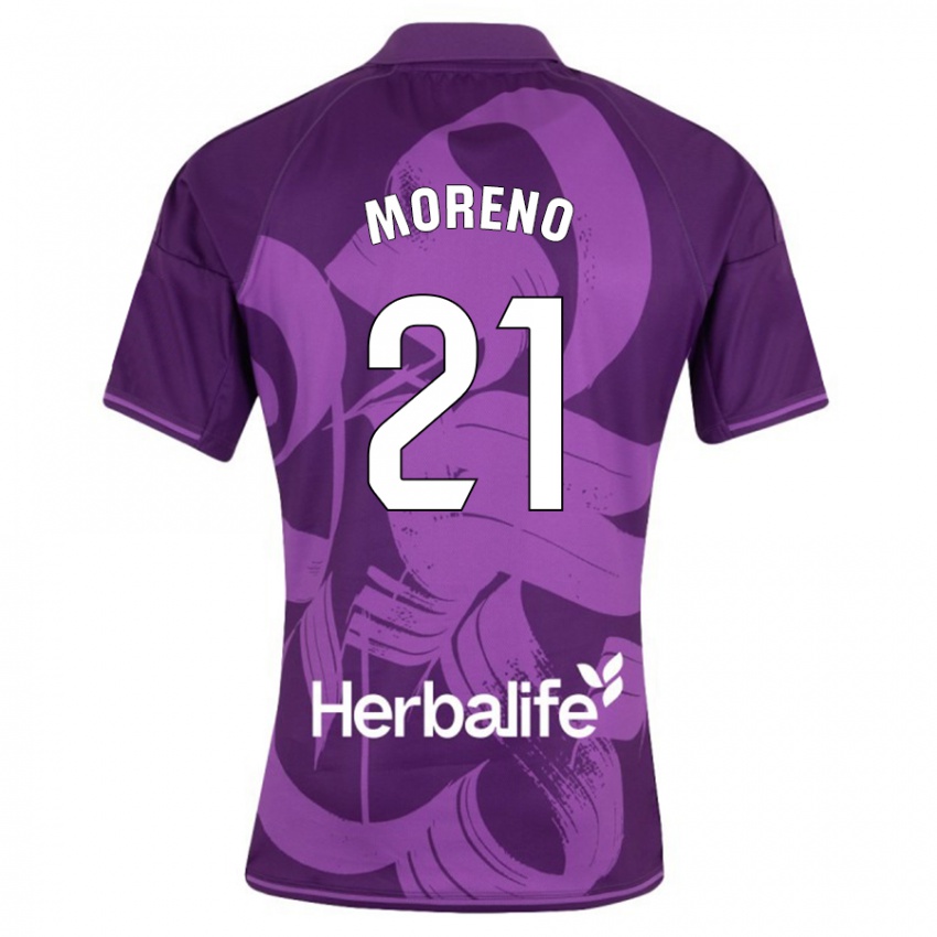 Niño Camiseta Xavi Moreno #21 Violeta 2ª Equipación 2023/24 La Camisa Perú