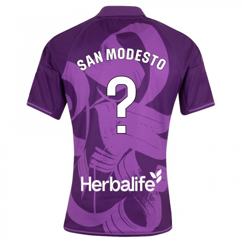 Niño Camiseta Hugo San Modesto #0 Violeta 2ª Equipación 2023/24 La Camisa Perú