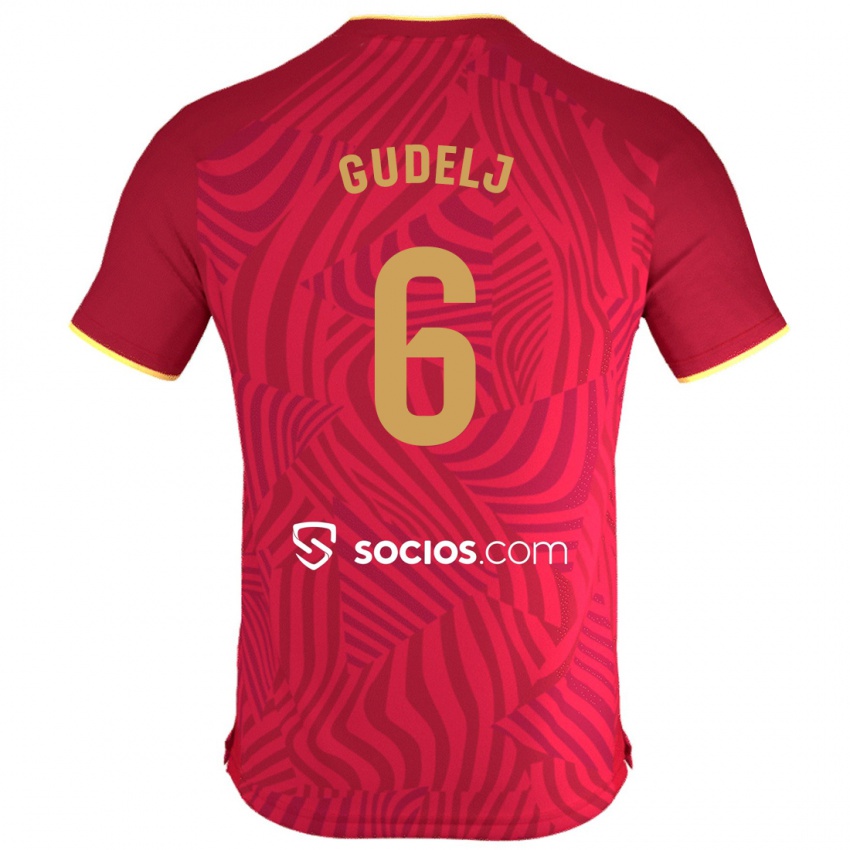 Niño Camiseta Nemanja Gudelj #6 Rojo 2ª Equipación 2023/24 La Camisa Perú