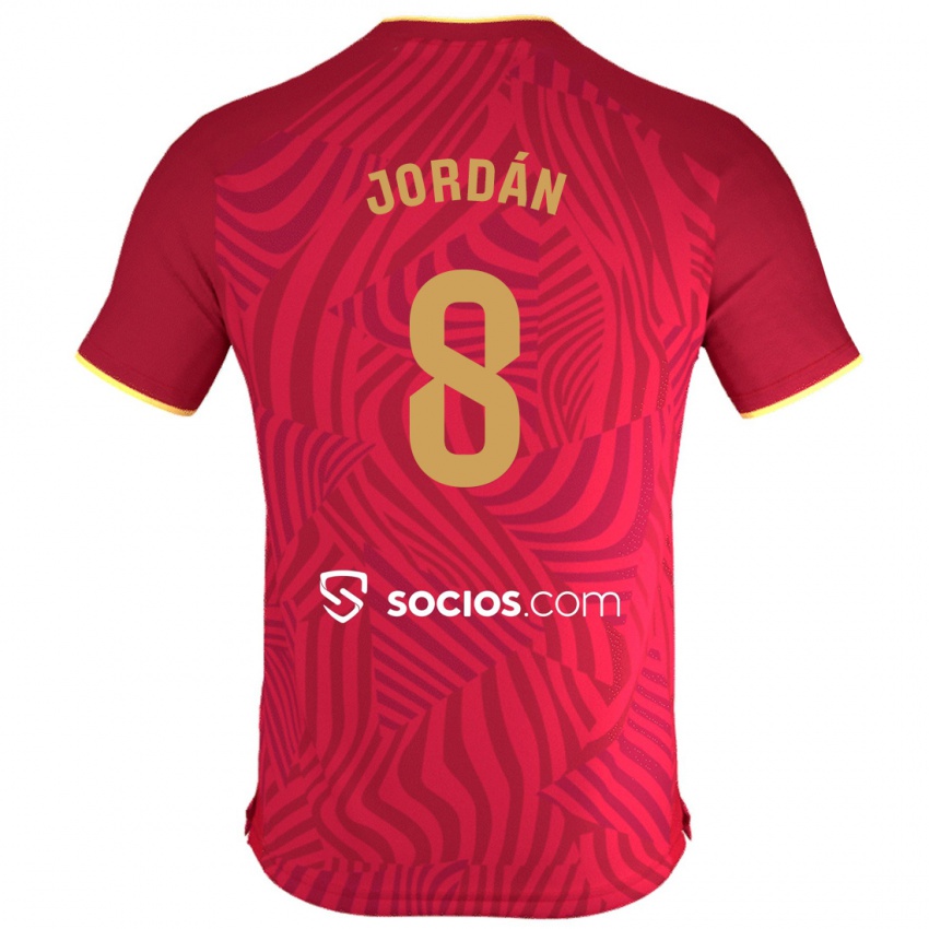 Niño Camiseta Joan Jordán #8 Rojo 2ª Equipación 2023/24 La Camisa Perú