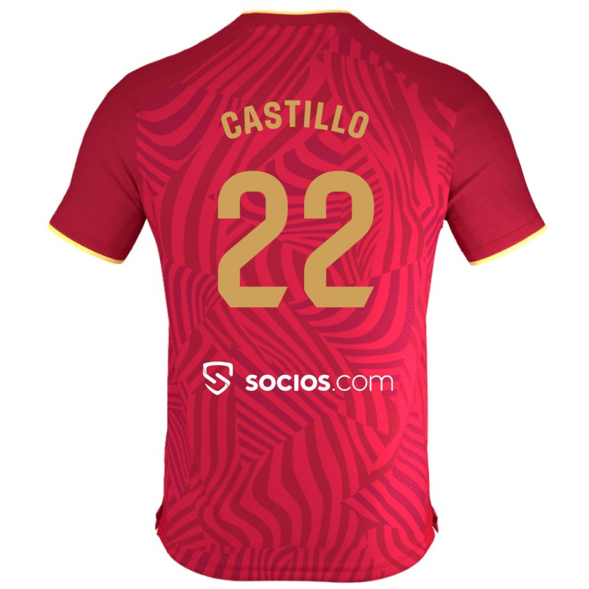 Niño Camiseta José Castillo #22 Rojo 2ª Equipación 2023/24 La Camisa Perú