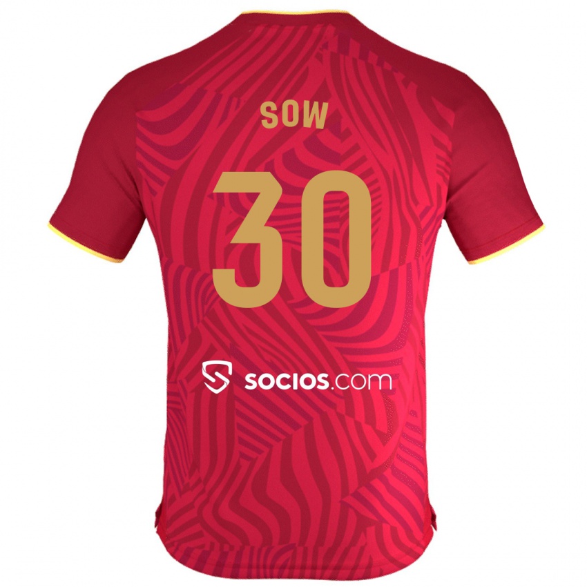 Niño Camiseta Ibrahima Sow #30 Rojo 2ª Equipación 2023/24 La Camisa Perú