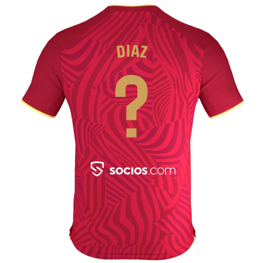 Niño Camiseta Álvaro Díaz #0 Rojo 2ª Equipación 2023/24 La Camisa Perú