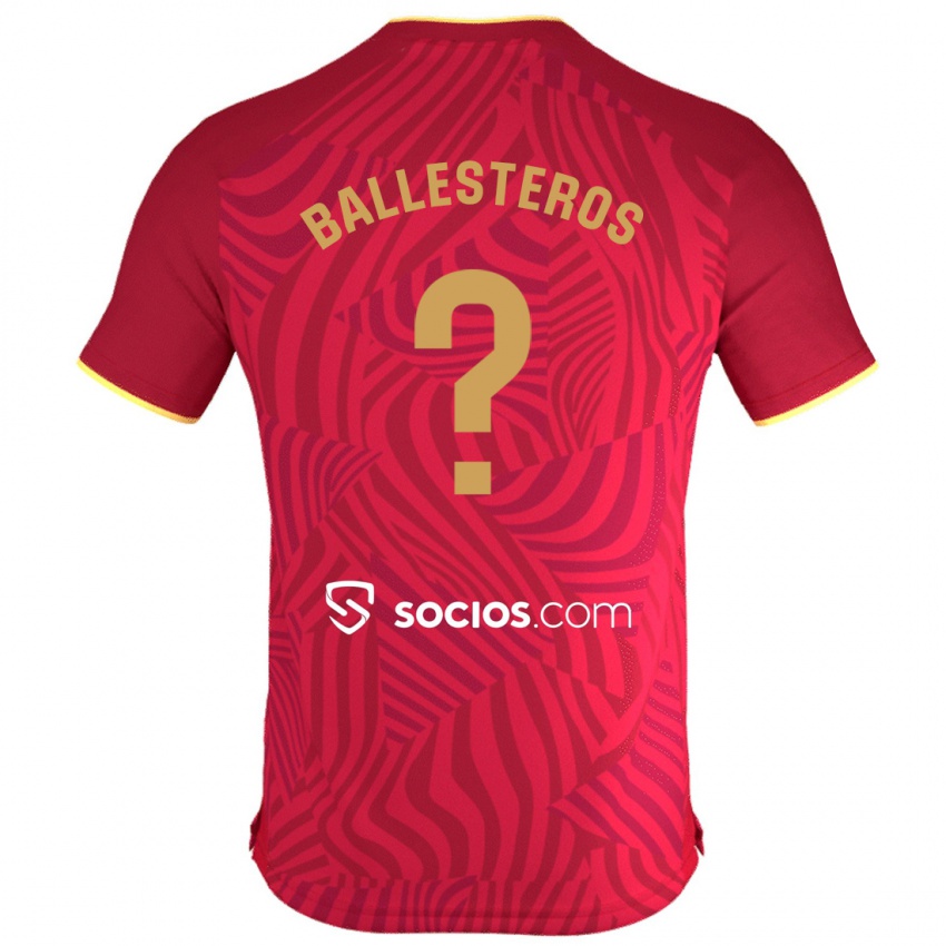 Niño Camiseta Gonzalo Ballesteros #0 Rojo 2ª Equipación 2023/24 La Camisa Perú