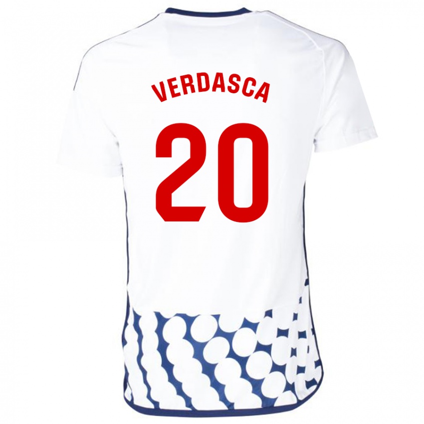 Niño Camiseta Diogo Verdasca #20 Blanco 2ª Equipación 2023/24 La Camisa Perú