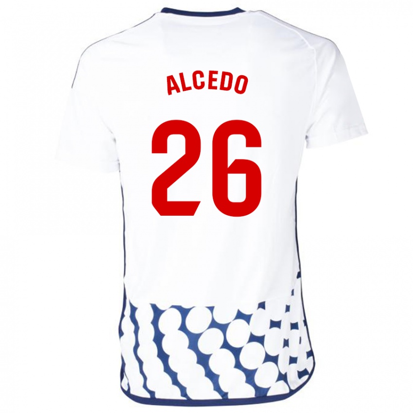 Niño Camiseta Juan María Alcedo #26 Blanco 2ª Equipación 2023/24 La Camisa Perú