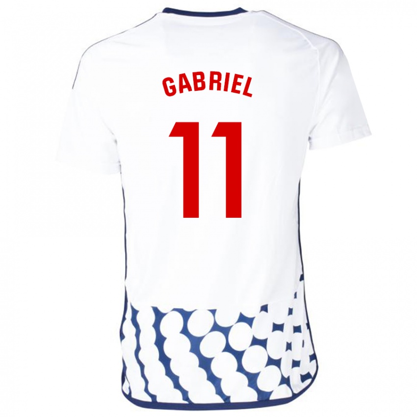 Niño Camiseta Sergio Gabriel #11 Blanco 2ª Equipación 2023/24 La Camisa Perú