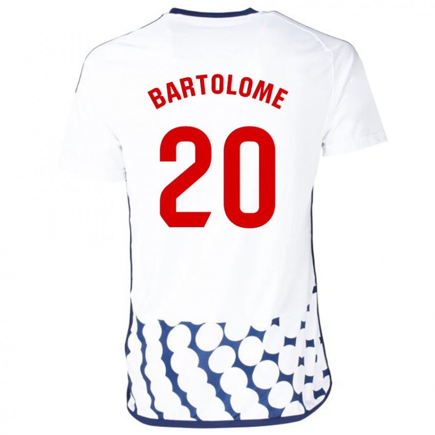 Niño Camiseta Diego Bartolomé #20 Blanco 2ª Equipación 2023/24 La Camisa Perú