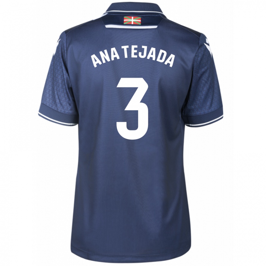 Niño Camiseta Ana Tejada Jiménez #3 Armada 2ª Equipación 2023/24 La Camisa Perú