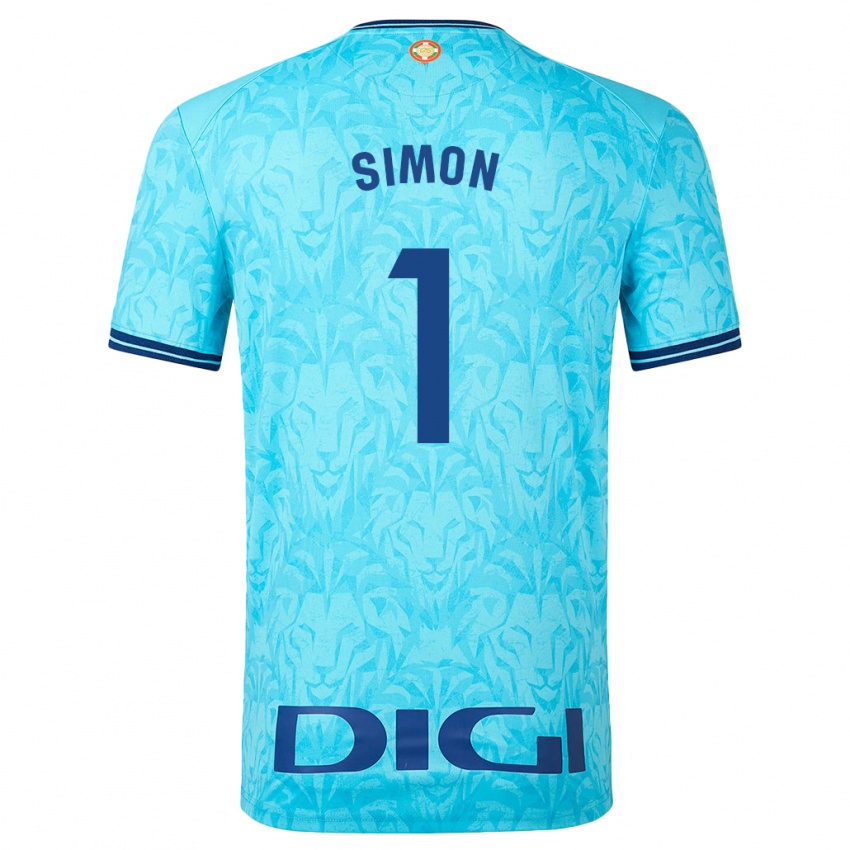 Niño Camiseta Unai Simón #1 Cielo Azul 2ª Equipación 2023/24 La Camisa Perú