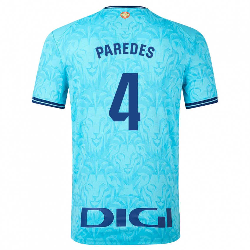 Niño Camiseta Aitor Paredes #4 Cielo Azul 2ª Equipación 2023/24 La Camisa Perú