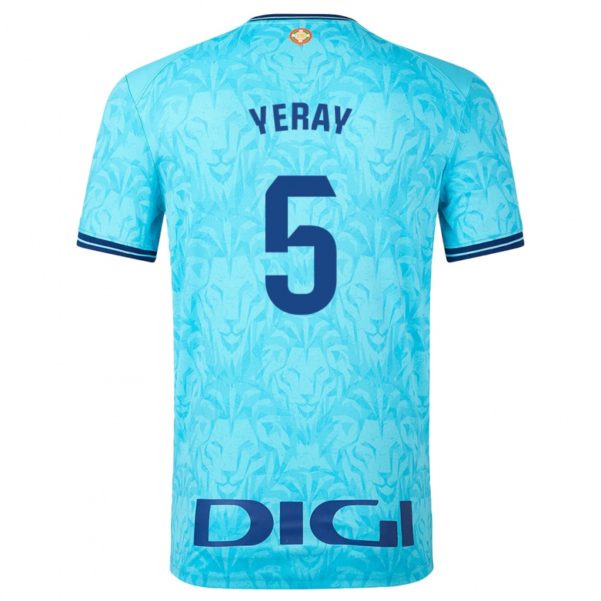 Niño Camiseta Yeray Álvarez #5 Cielo Azul 2ª Equipación 2023/24 La Camisa Perú