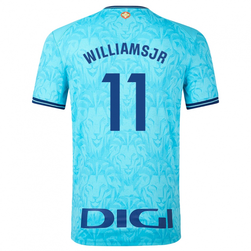 Niño Camiseta Nico Williams #11 Cielo Azul 2ª Equipación 2023/24 La Camisa Perú