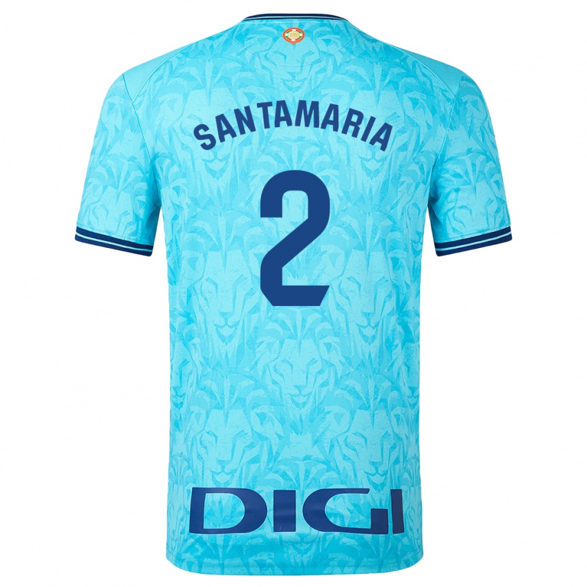 Niño Camiseta Unai Santamaría #2 Cielo Azul 2ª Equipación 2023/24 La Camisa Perú