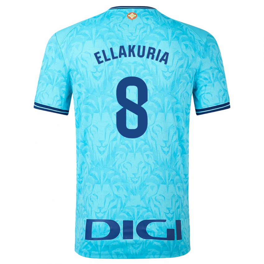 Niño Camiseta Eneko Ellakuria #8 Cielo Azul 2ª Equipación 2023/24 La Camisa Perú