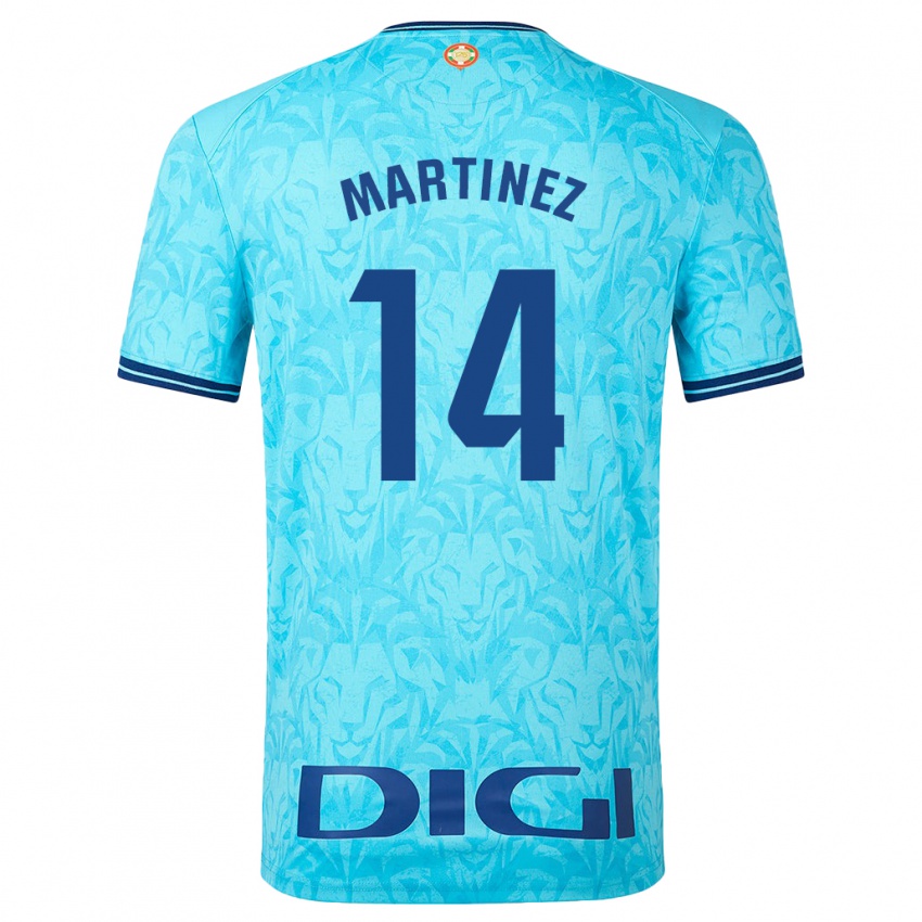 Niño Camiseta Pablo Martínez #14 Cielo Azul 2ª Equipación 2023/24 La Camisa Perú