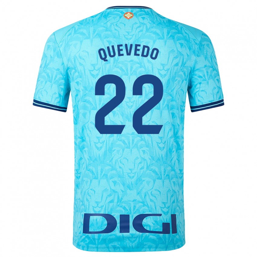 Niño Camiseta Ugaitz Quevedo #22 Cielo Azul 2ª Equipación 2023/24 La Camisa Perú