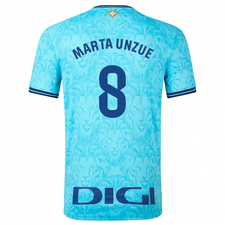 Niño Camiseta Marta Unzué Urdániz #8 Cielo Azul 2ª Equipación 2023/24 La Camisa Perú